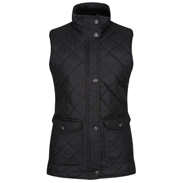 Tarah - Diamond Quilt Bodywarmer - Black / S