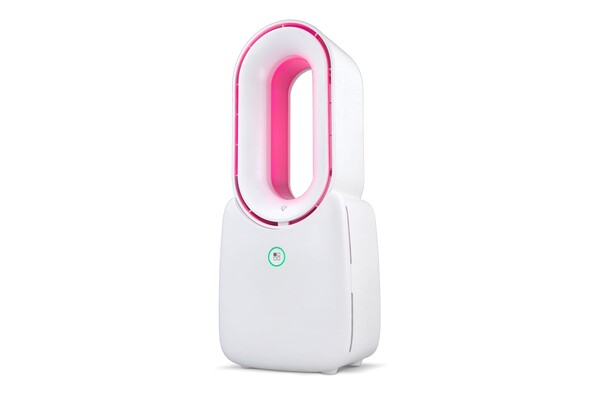 InSideOut Bladeless Soft Wind Fan Brislux with LED Light - White