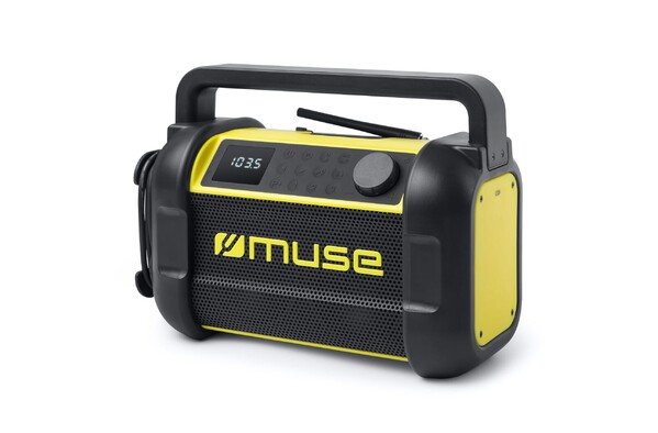 Muse M-928 delovni radio bluetooth, 20W zvočnik - Črna / rumena