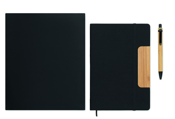 Carnet A5 RPET et stylo Notemix - Noir