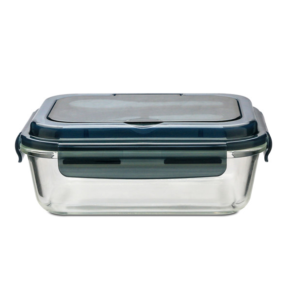 1000 ml Lagos glass lunch box with cutlery