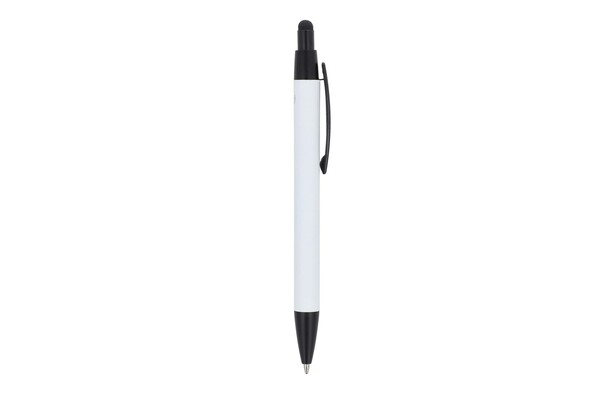 Kuglepen Alaska softtouch med stylus R-AL - Hvid