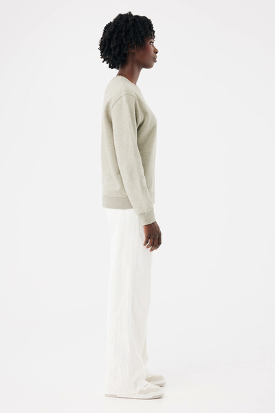 IQONIQ Torla recycled cotton crew neck - Light Heather Green / M