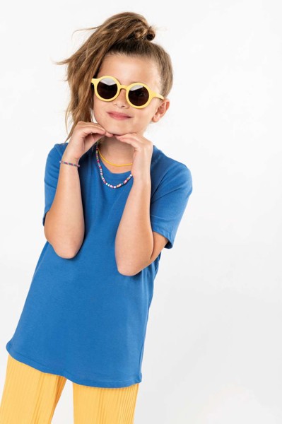 Kids' Bio150ic Crew Neck T-Shirt - Light Royal Blue / 12/14
