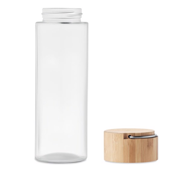 MB - Glass bottle 500ml bamboo lid Ameland