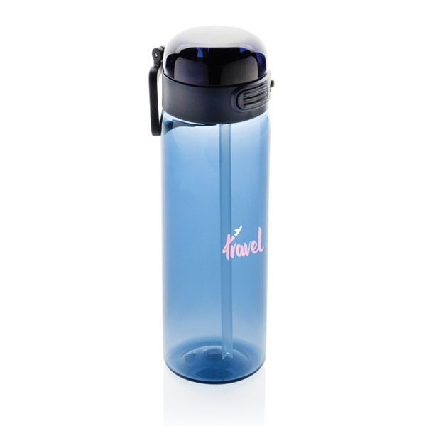 Bouteille d'eau étanche sport 800ml en rPET RCS SipnLock - Bleu Marine