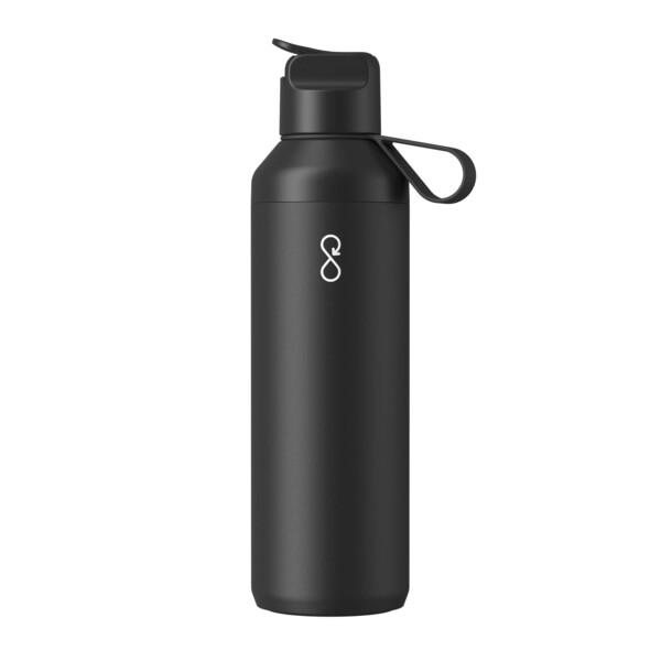 Ocean Bottle Peak GO 710 ml recycled stainless steel water bottle - Obsidian Black
