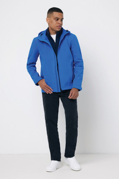 Iqoniq Makalu moška soft shell jakna 5000 mm, 300 g/m² - Kraljeva modra / 3XL