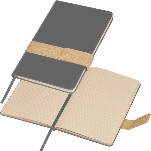 Notebook with magnetic closure DOUGLAS - Silvergrey