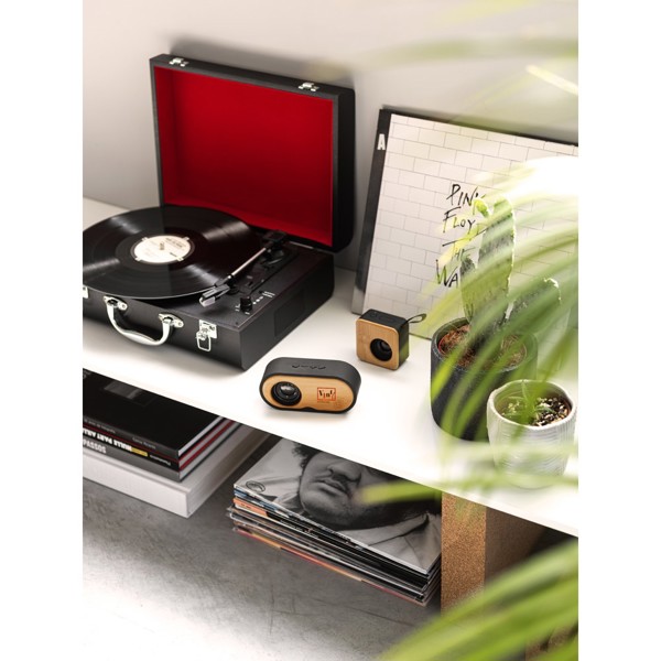 TILLY. Haut-parleur portable 3W avec 5h d'autonomie fabriqué en bambou et en ABS recyclé (100 % rABS)