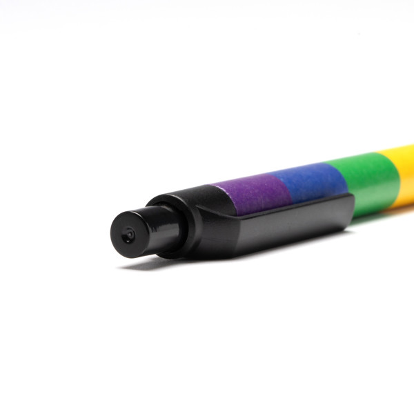 Multicolor push-button personalised plastic ballpoint pen