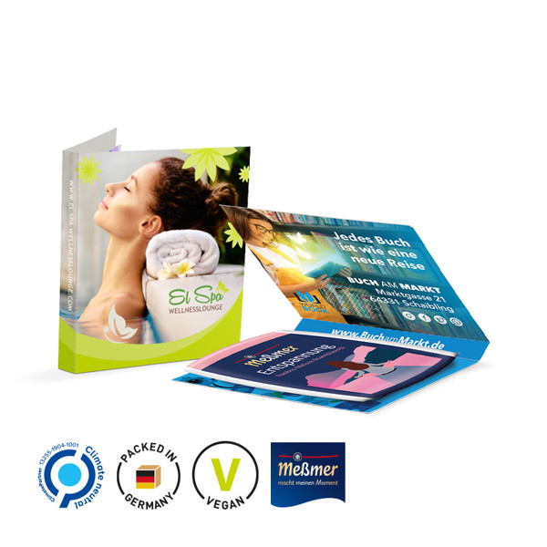 Promotion card midi, Meßmer tea relaxation hop-balm | 1 Meßmer Tea Bag relaxation, 2 g