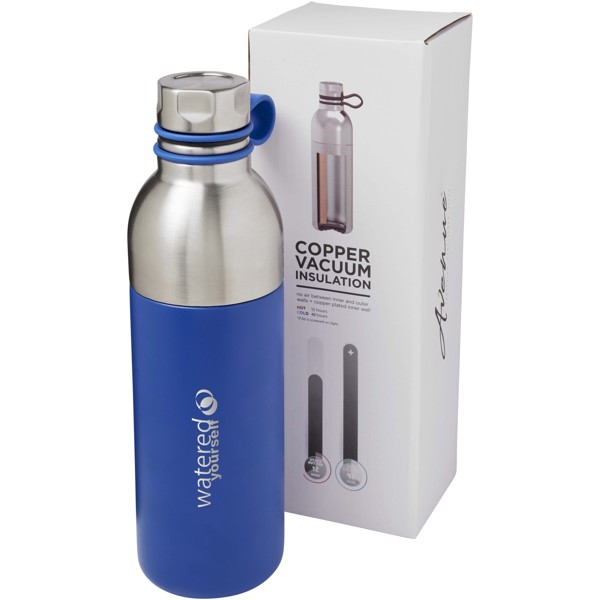 Koln 590 ml copper vacuum insulated sport bottle - Blue