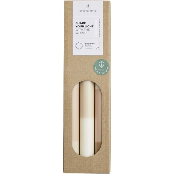 Bougies d’aspect craie Originalhome par lot de 4