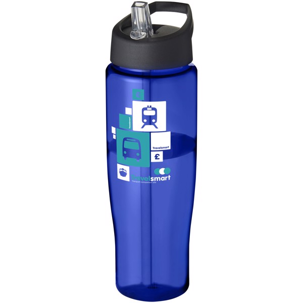 Bidon H2O Tempo® o pojemności 700 ml z wieczkiem z słomką - Niebieski