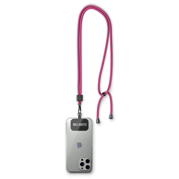 Crossbody, trendy 2-tone cord phone holder made of polyester - Dark Azure Blue / Black / Black accessories