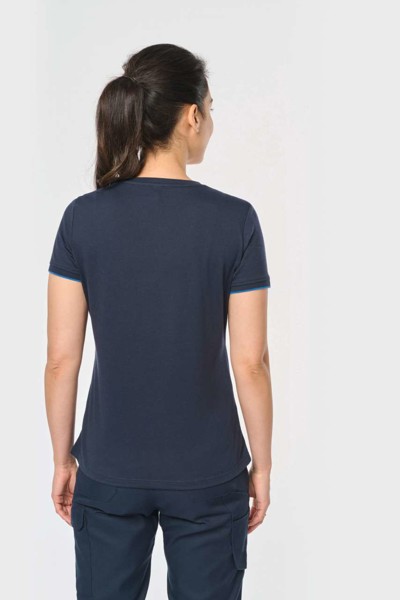 Ladies Short-Sleeved Daytoday T-Shirt - Navy / Silver / XS