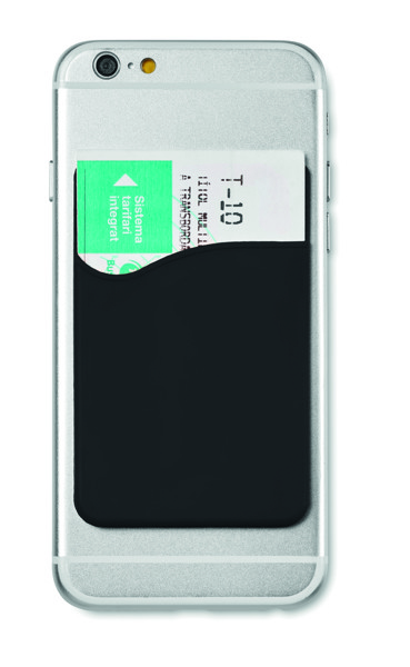 Porta carte di credito in sili Silicard - Nero
