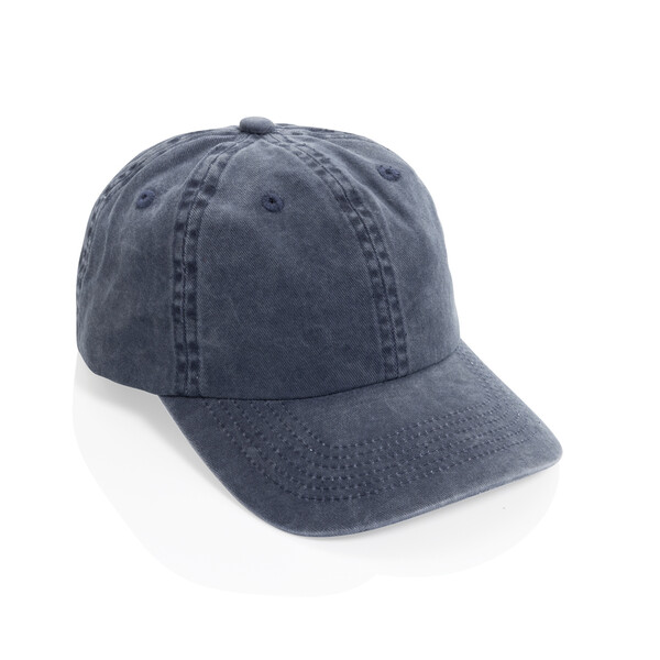 Casquette à 6 panneaux en coton sergé délavée BEAU AWARE™ - Bleu Marine