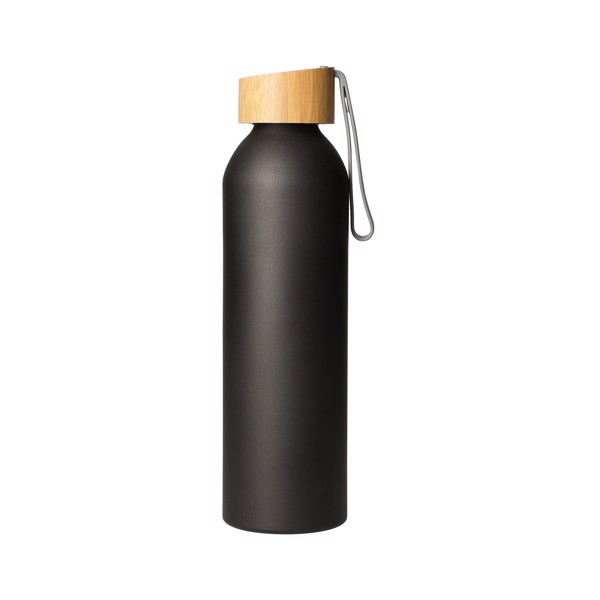 Bouteille En Aluminium "Bambou" 0,6 L - Noir / Nature