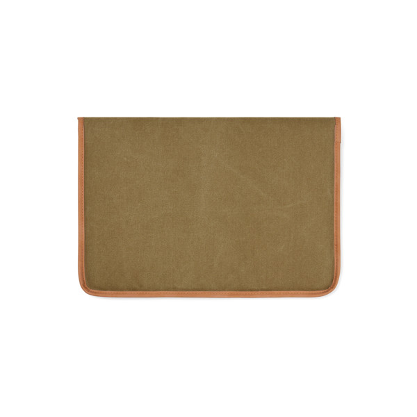 Obal na 14" notebook VINGA Bosler z GRS recykl. canvas - Zelená