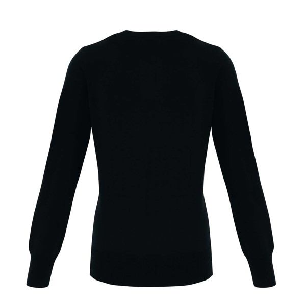 'Essential' Acrylic Women's Cardigan - Black / 6XL