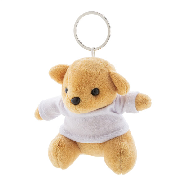 Přívěsek na klíče s plyšovým medvídkem TeddyFob - Bílá