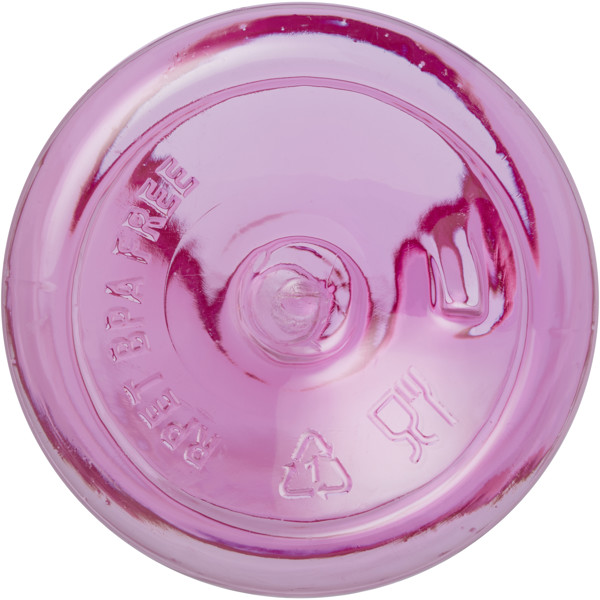 Borraccia sportiva in PET riciclato da 500 ml Bodhi - Rosa trasparente