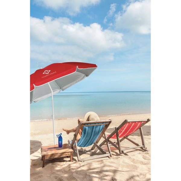 PARANA. 210T reclining parasol with silver lining - Light Grey