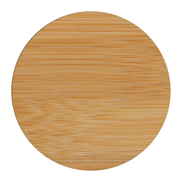 Svijeća od matiranog stakla s bambusovim poklopcem Metz