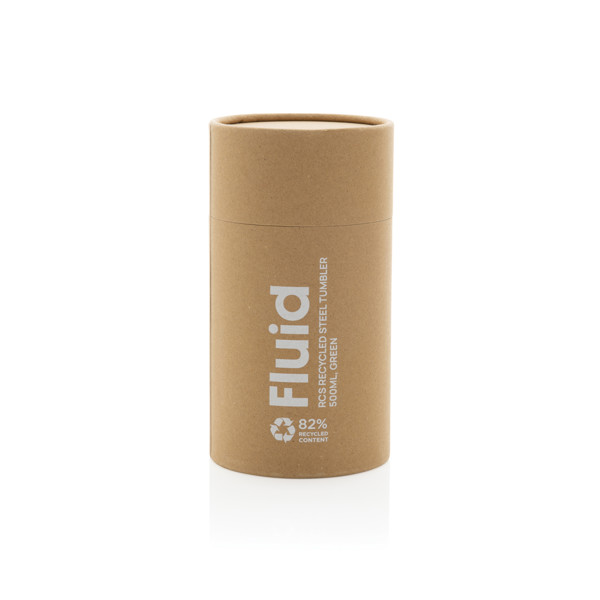 Termohrnek Fluid 500ml z RCS recyklované oceli - Zelená