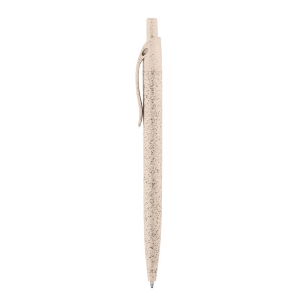 CAMILA. Kuličkové pero z pšeničné slámy a ABS - Světlá Přírodní
