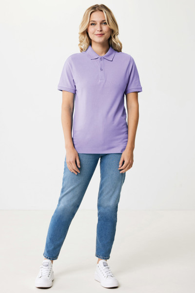 Polo en coton piqué et recyclé Iqoniq Yosemite - Lavender / XXS