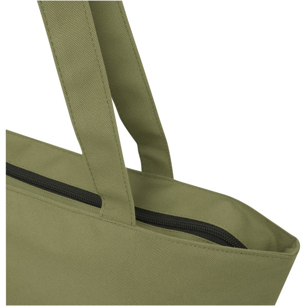 Tote bag in materiale riciclato certificato GRS con cerniera Panama 20l - Oliva