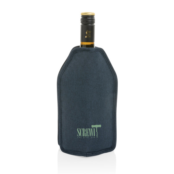 Housse réfrigérante à vin Vino en rPET AWARE™ - Bleu Marine