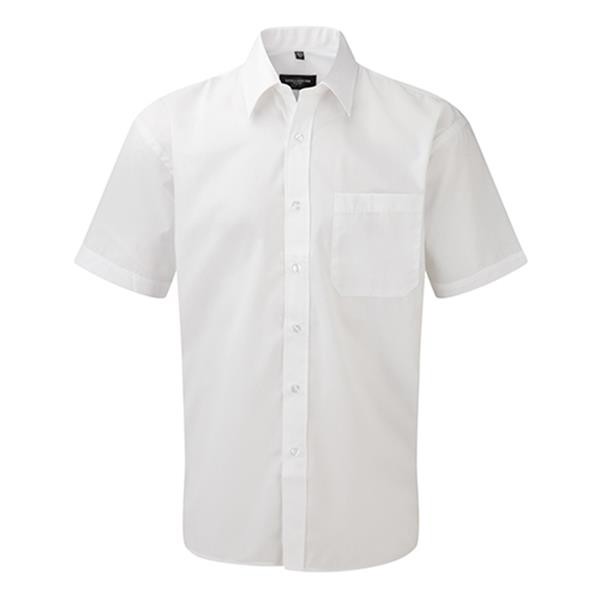 Camisa Popeline Homem Manga Curta 110G - 65% Poliéster/ 35% Algodão - Preto / S
