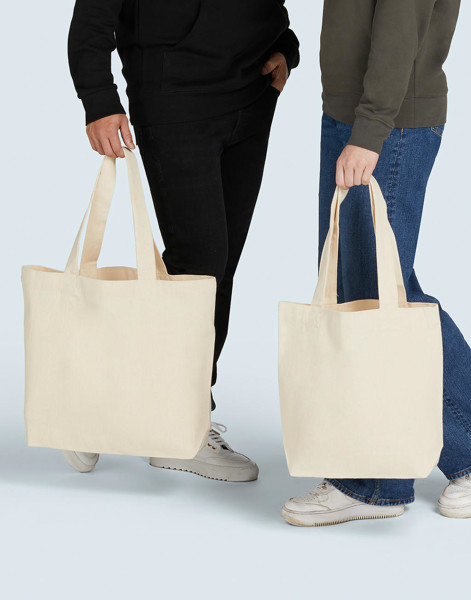 Canvas Wide Shopper Lh - Black / XL (49X39X12CM)