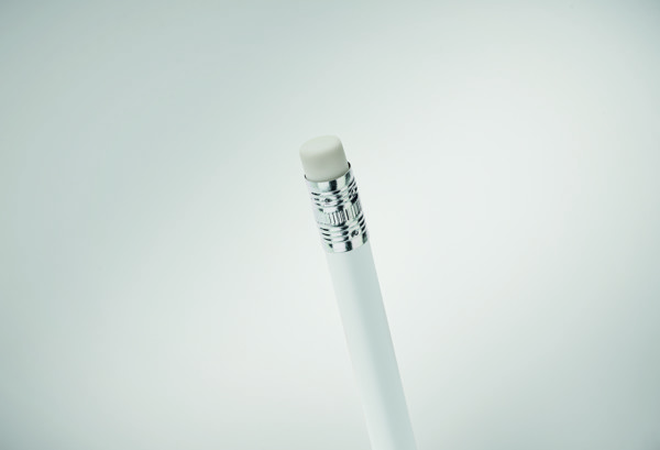 Natural pencil with eraser Stomp Sharp - White