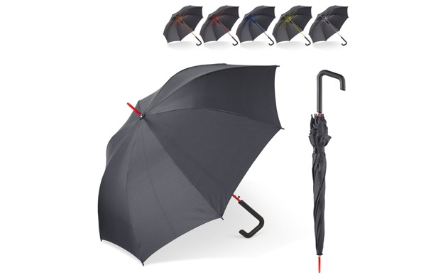 Stick umbrella auto open, 106 cm diameter - Black / Grey