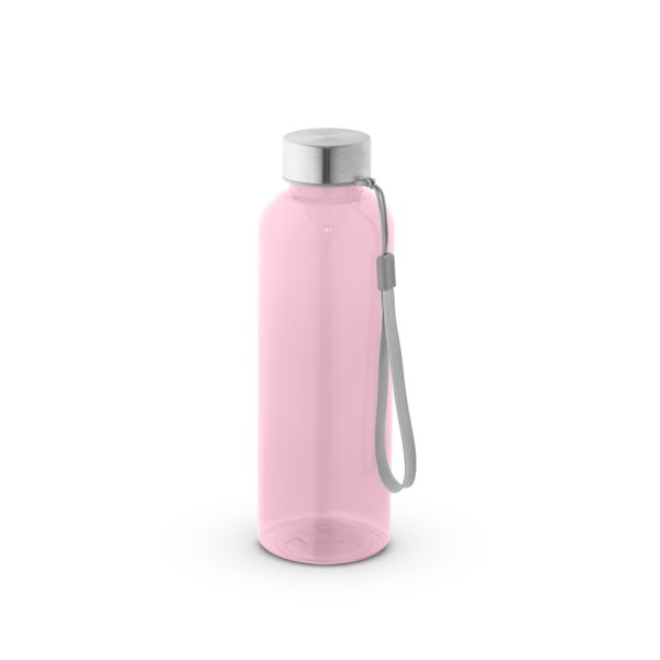 ENDERS M. Recyklovaného PET (100% rPET) fľaša s lesklým priesvitným povrchom 600 ml - Svetloružová