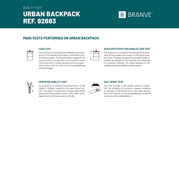 URBAN BACKPACK. 14'' laptop backpack in soft shell and tarpaulin - Dark Grey