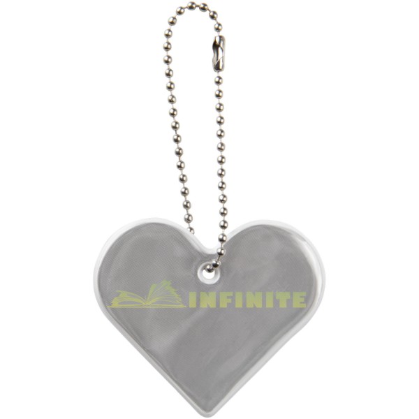 Reflective hanger heart - White