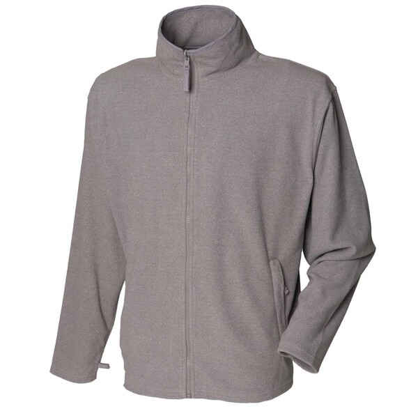 Men's Microfleece Jacket - Heather Grey / S