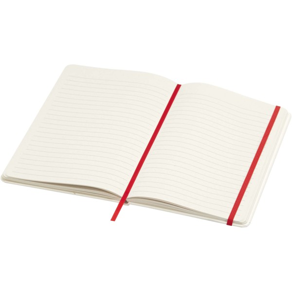 Blocco note formato A5 a righe in carta riciclata Bass - Rosso