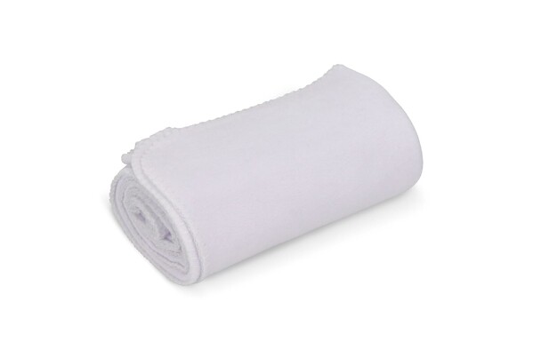 Couverture polaire OEKO-TEX® sublimation 120 x 150 cm 190 g/m² - Blanc