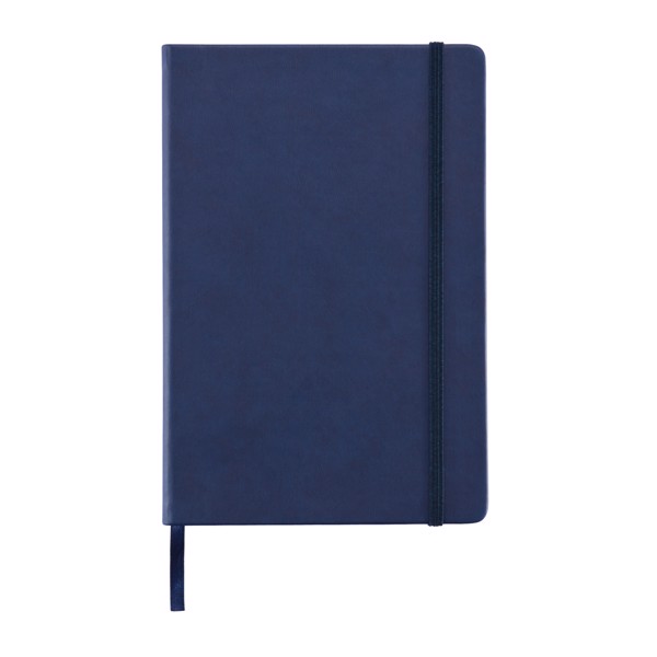 Carnet A5 à couverture rigide en PU - Bleu Marine