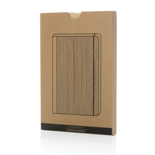Carnet de notes A5 en bambou Scribe - Marron