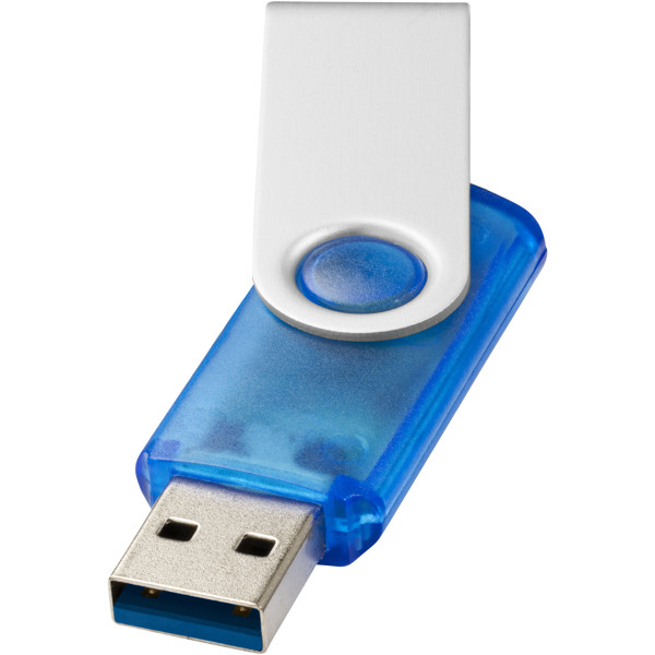 Clé USB 3.0 Rotate translucide - Bleu / 32GB