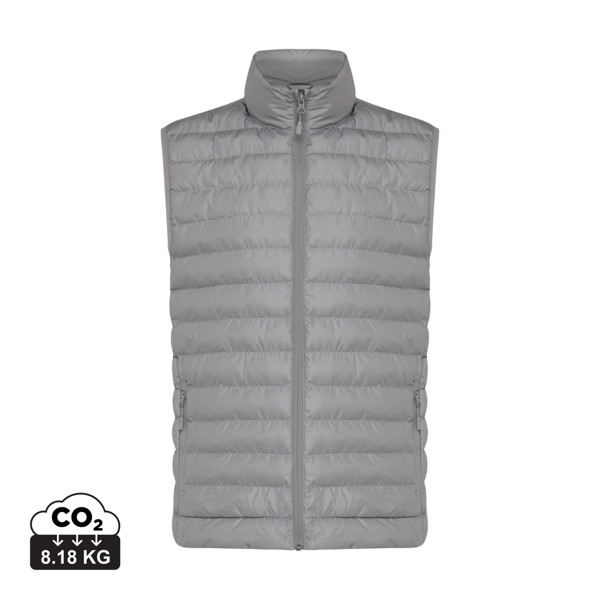Iqoniq Meru Herren Bodywarmer aus recyceltem Polyester - Silbergrau / XL