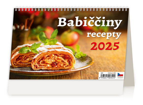 Stolní kalendář Babiččiny recepty 2025